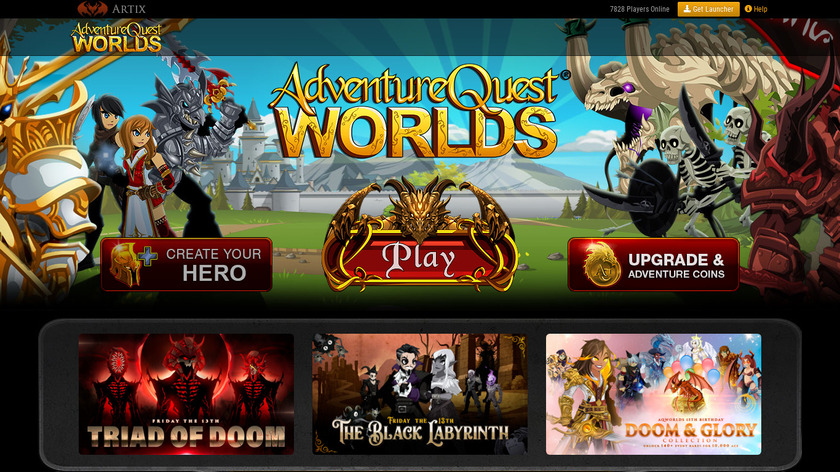New login page! If you aren't - AdventureQuest Worlds