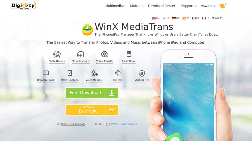 compare winx mediatrans, imazing 2
