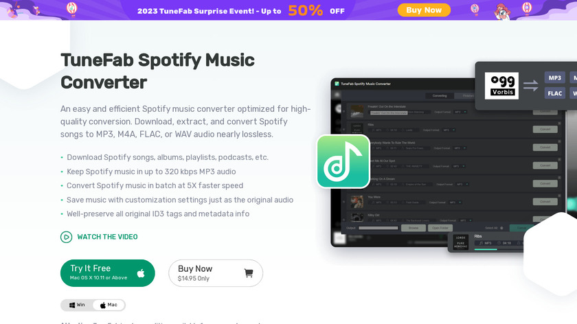 tunefab spotify music converter para android