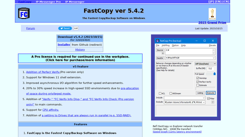 FastCopy 5.2.4 for windows download free