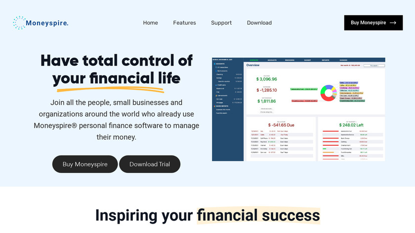 does moneyspire track investments