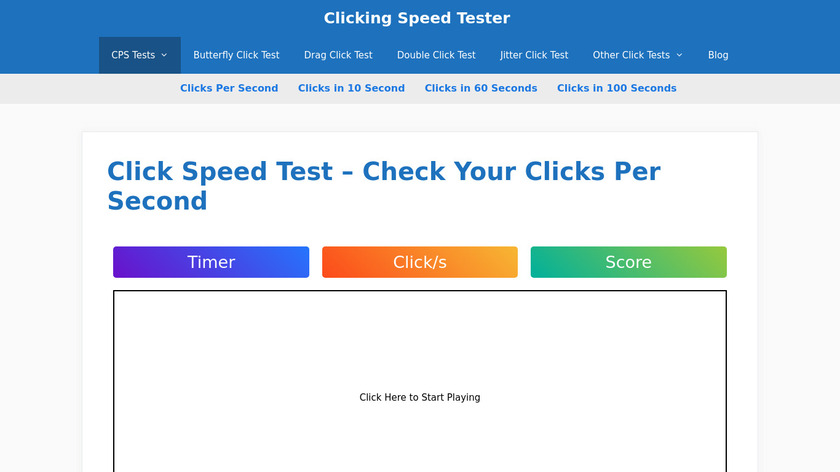Clicks Per Thirty Seconds  Click Speed Challenge - Joltfly