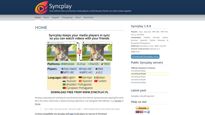 syncplay video streams