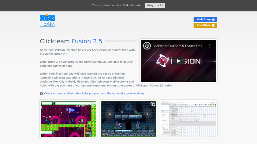 clickteam fusion 2.5 vs game maker studio