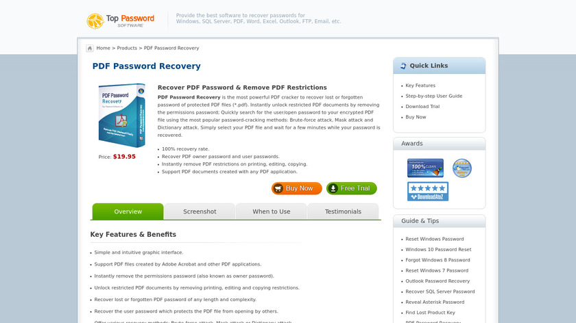 recover pdf password rating