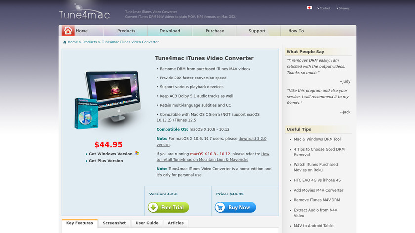 tune4mac itunes video converter plus free