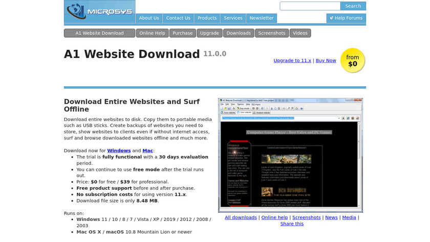 A1 Website Download - Download Websites to Browse Offline