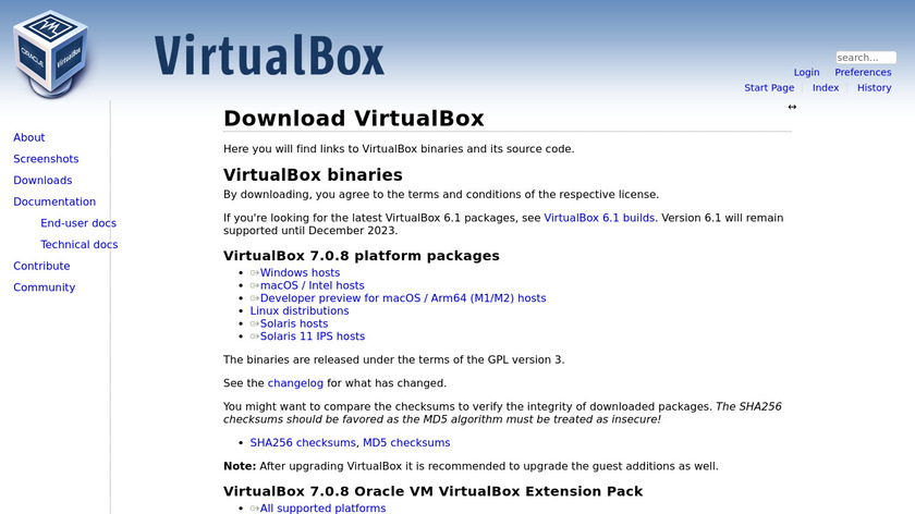 virtualbox oracle vm