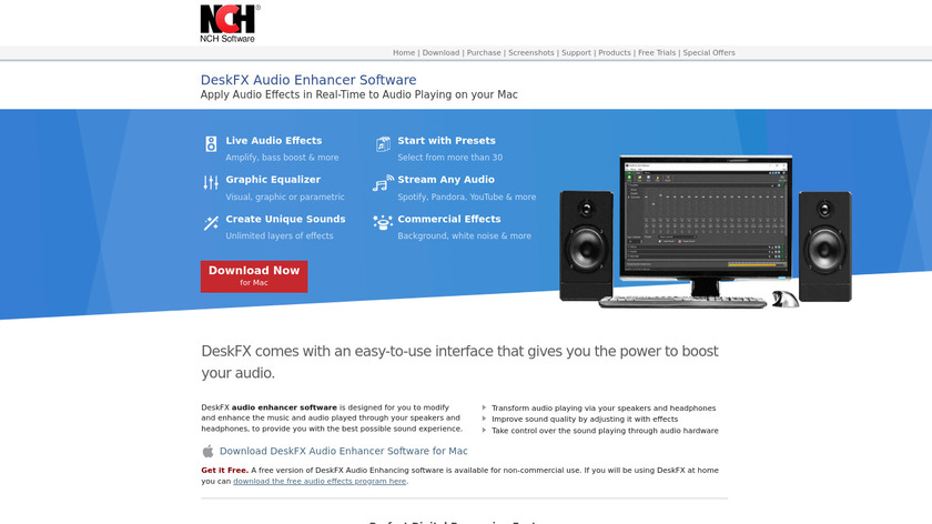 download the last version for mac NCH DeskFX Audio Enhancer Plus 5.09